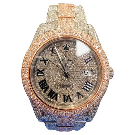 fully iced out watch replica|iced out rolex bezel.